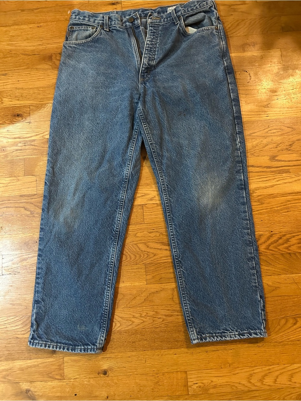 Carhartt Men's Straight-Leg Jeans in Washed Blue